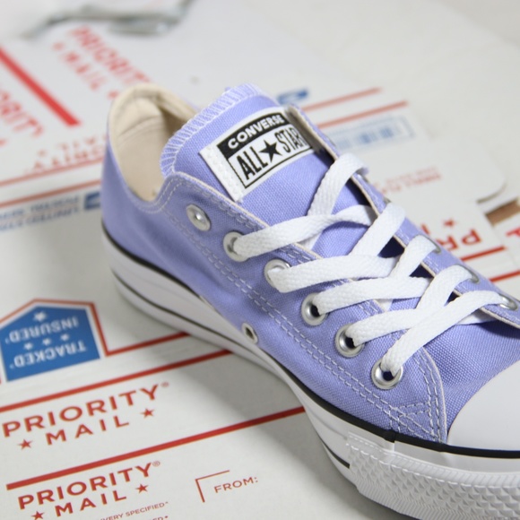 Converse Classic Light Purple All Star Low Tops - Picture 3 of 6